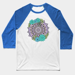 Succulent Mandala Baseball T-Shirt